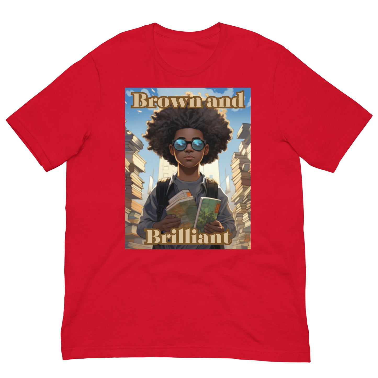 Brown and Brilliant Reader Adult Unisex t-shirt