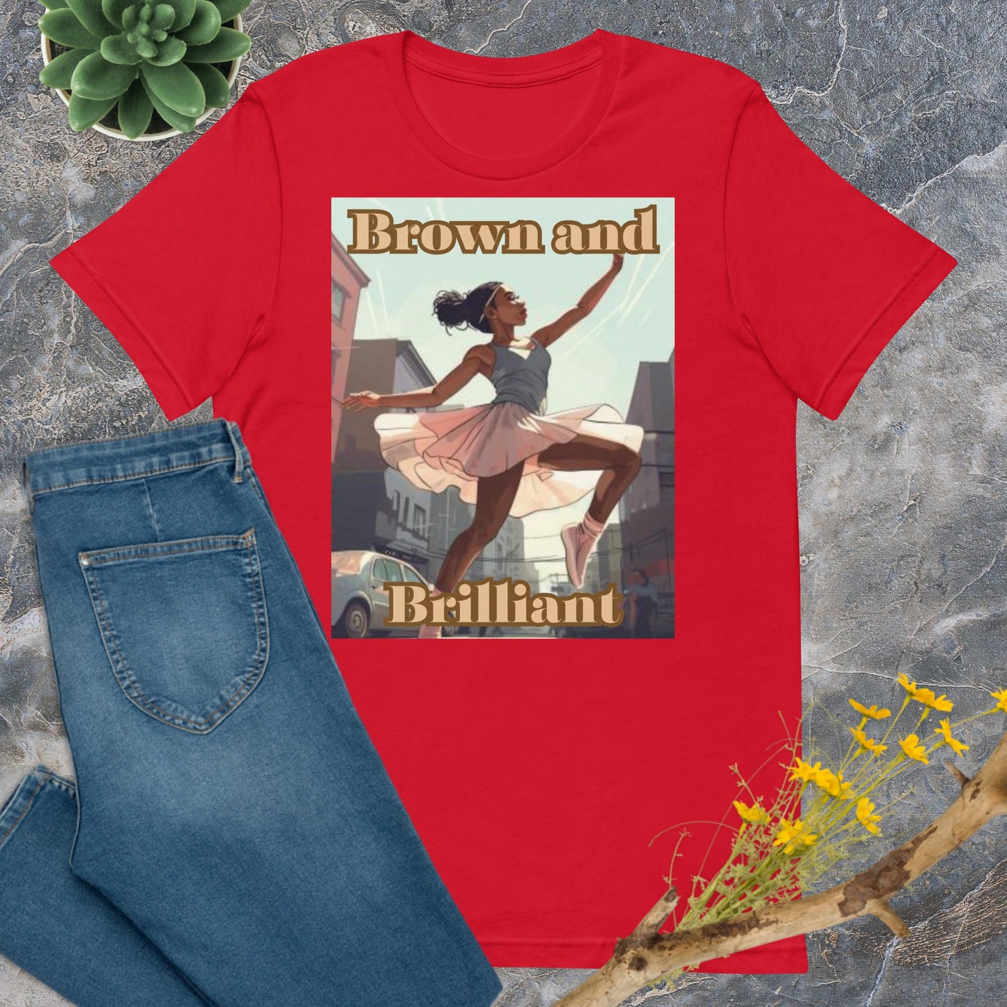 Brown and Brilliant Dancer Adult Unisex t-shirt