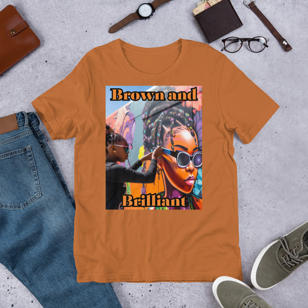 Brown and Brilliant Artist Adult Unisex t-shirt