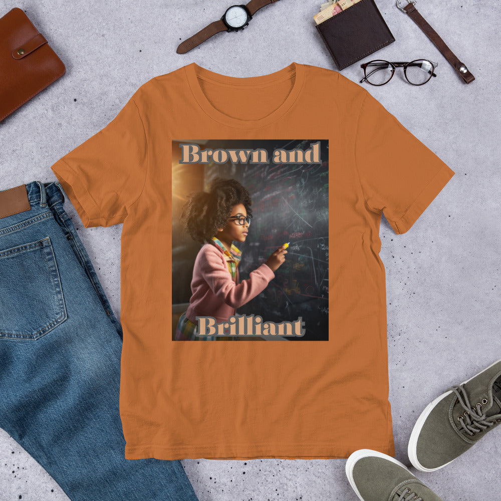 Brown and Brilliant Scholar Adult Unisex t-shirt