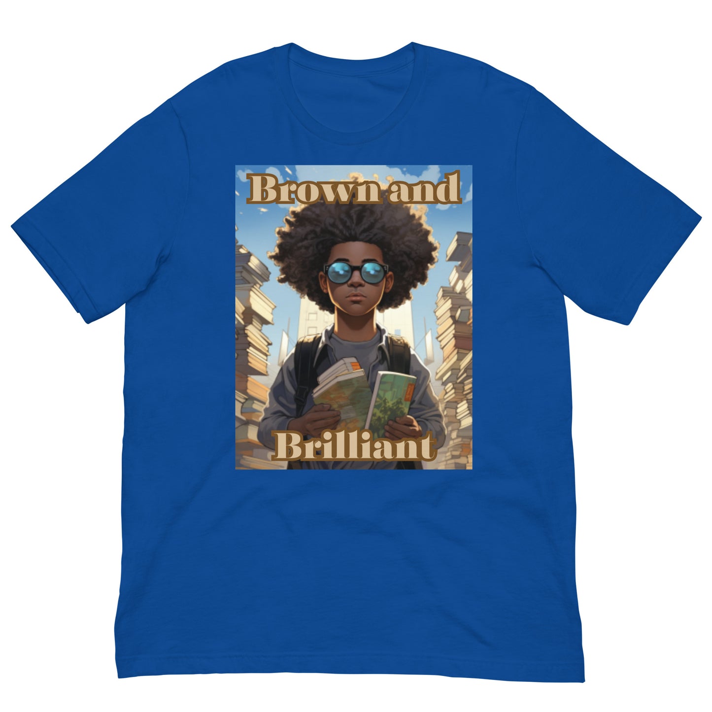 Brown and Brilliant Reader Adult Unisex t-shirt