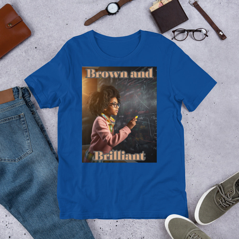 Brown and Brilliant Scholar Adult Unisex t-shirt