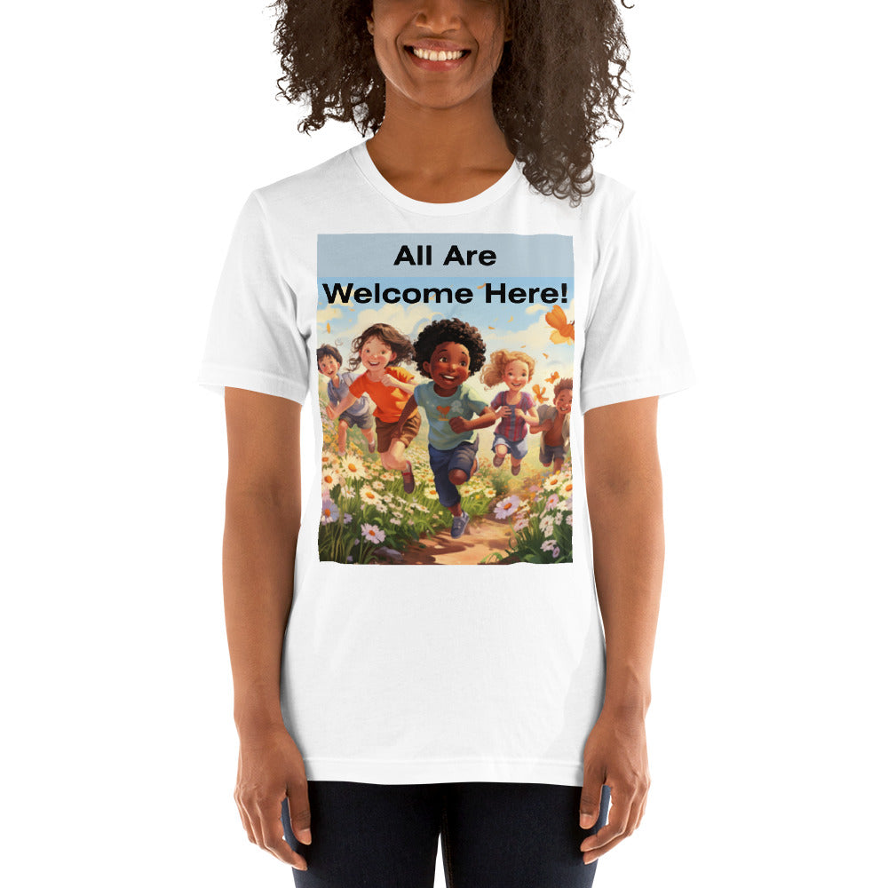 All Are Welcome Here Unisex t-shirt