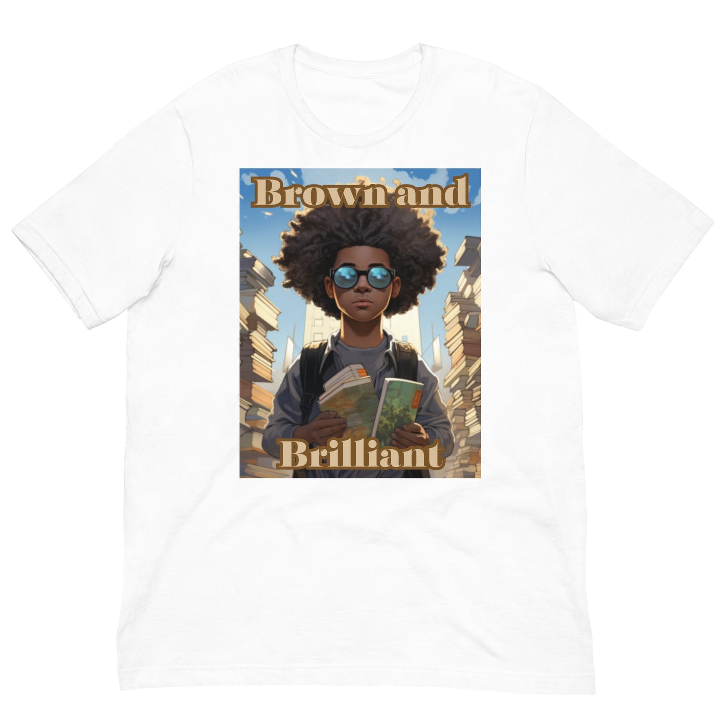 Brown and Brilliant Reader Adult Unisex t-shirt