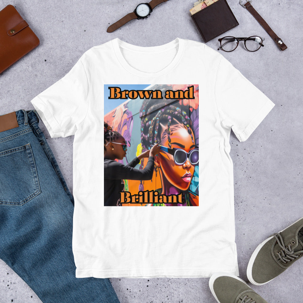 Brown and Brilliant Artist Adult Unisex t-shirt