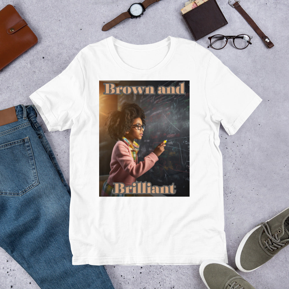 Brown and Brilliant Scholar Adult Unisex t-shirt