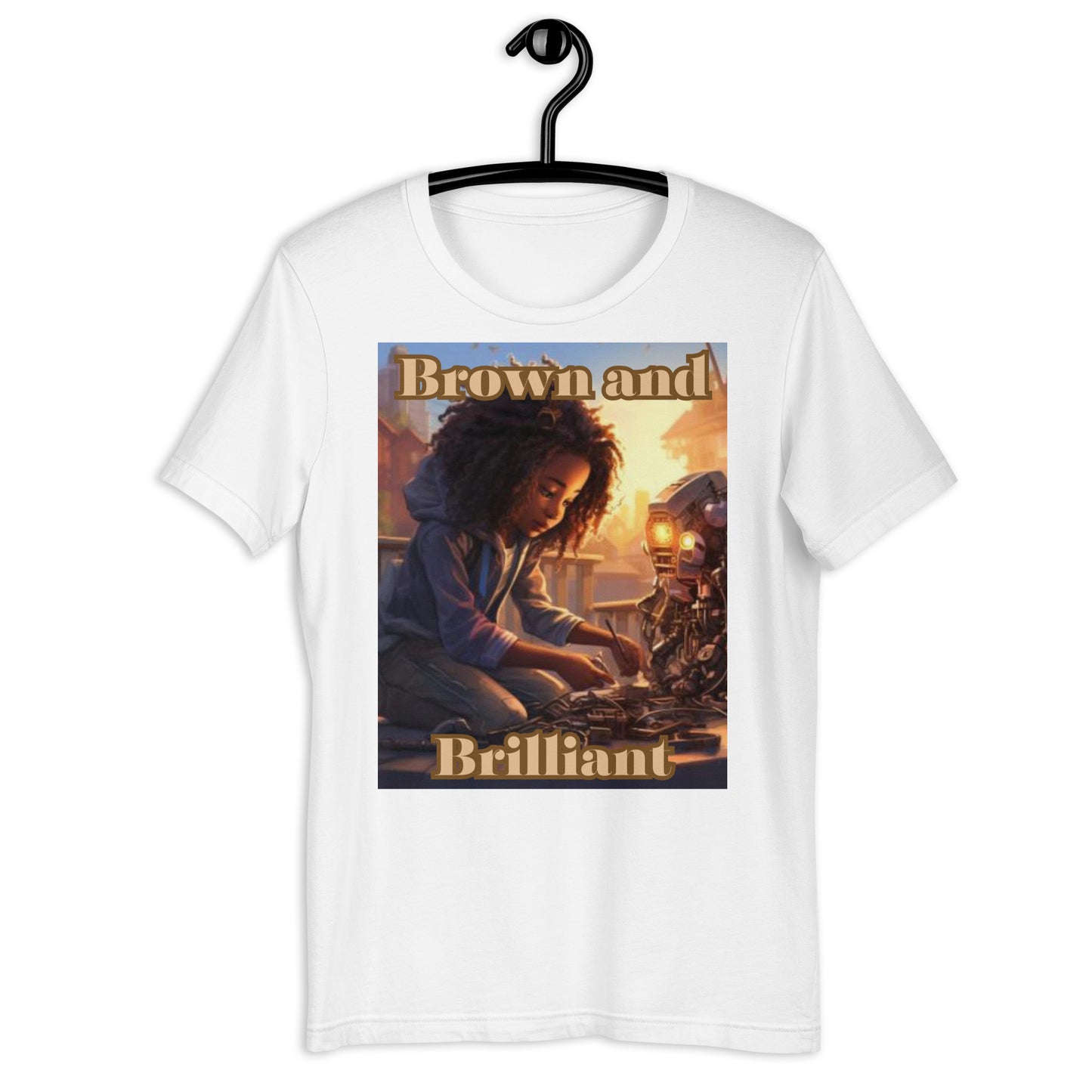 Brown and Brilliant Inventor Adult Unisex t-shirt