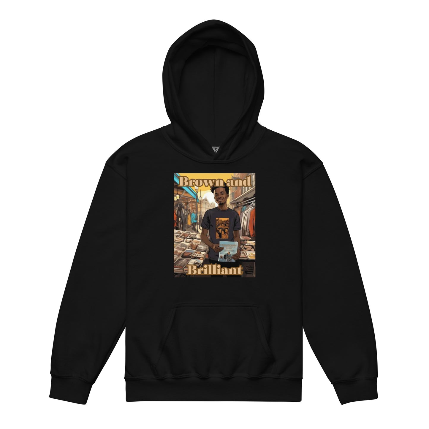 Brown and Brilliant Entrepreneur Youth heavy blend hoodie