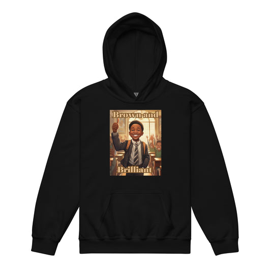 Brown and Brilliant Leader Youth heavy blend hoodie