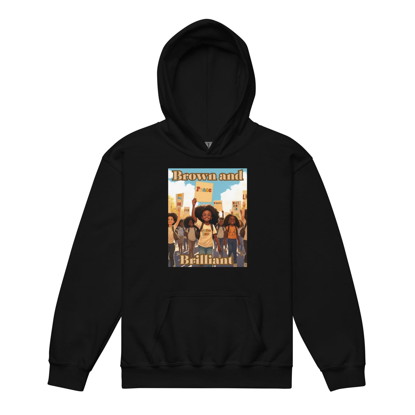 Brown and Brilliant Activist Youth heavy blend hoodie