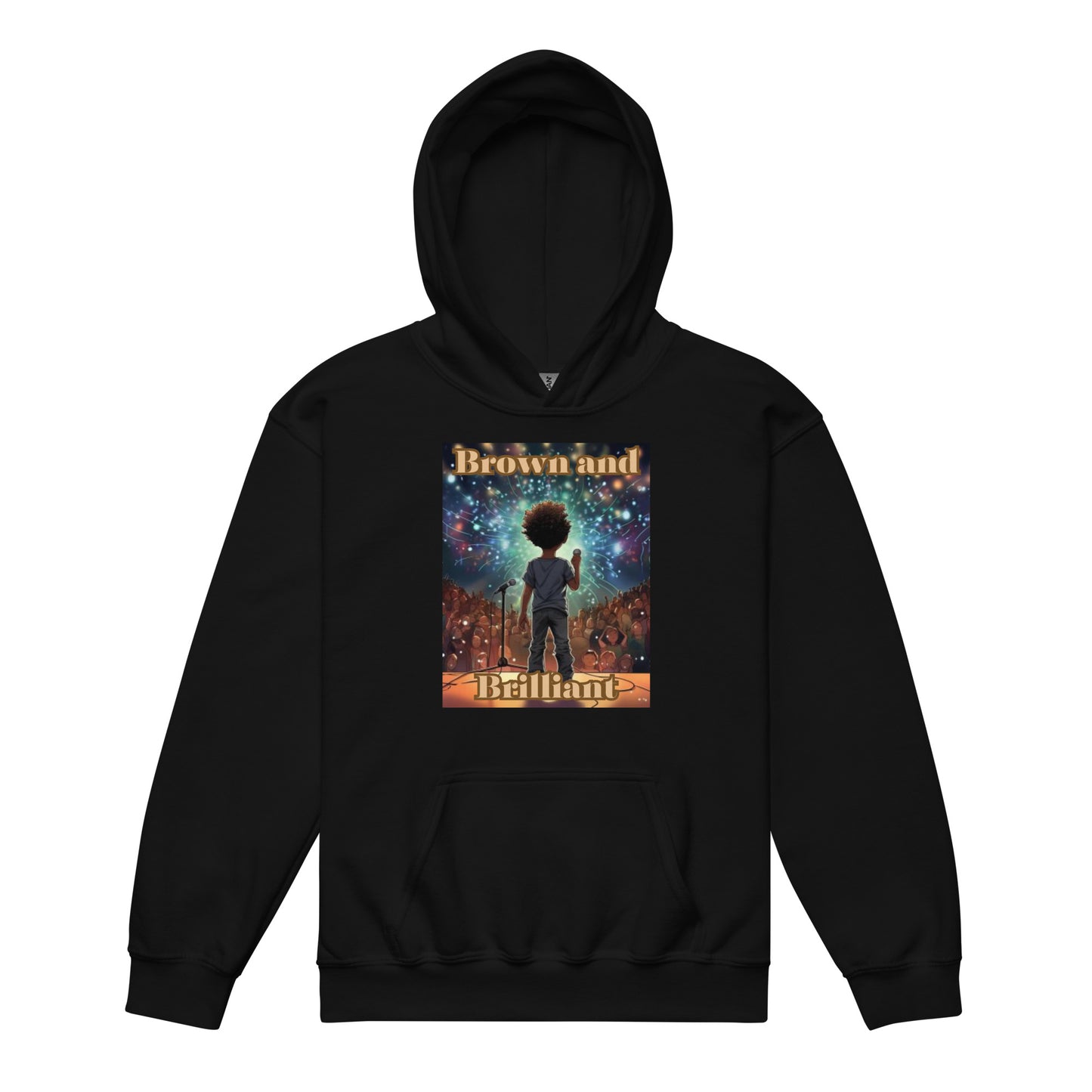 Brown and Brilliant Performer Youth heavy blend hoodie