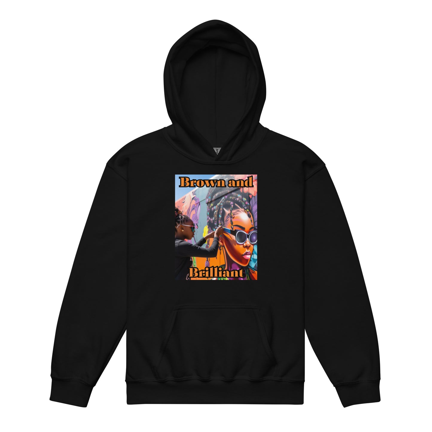 Brown and Brilliant Artist Youth heavy blend hoodie