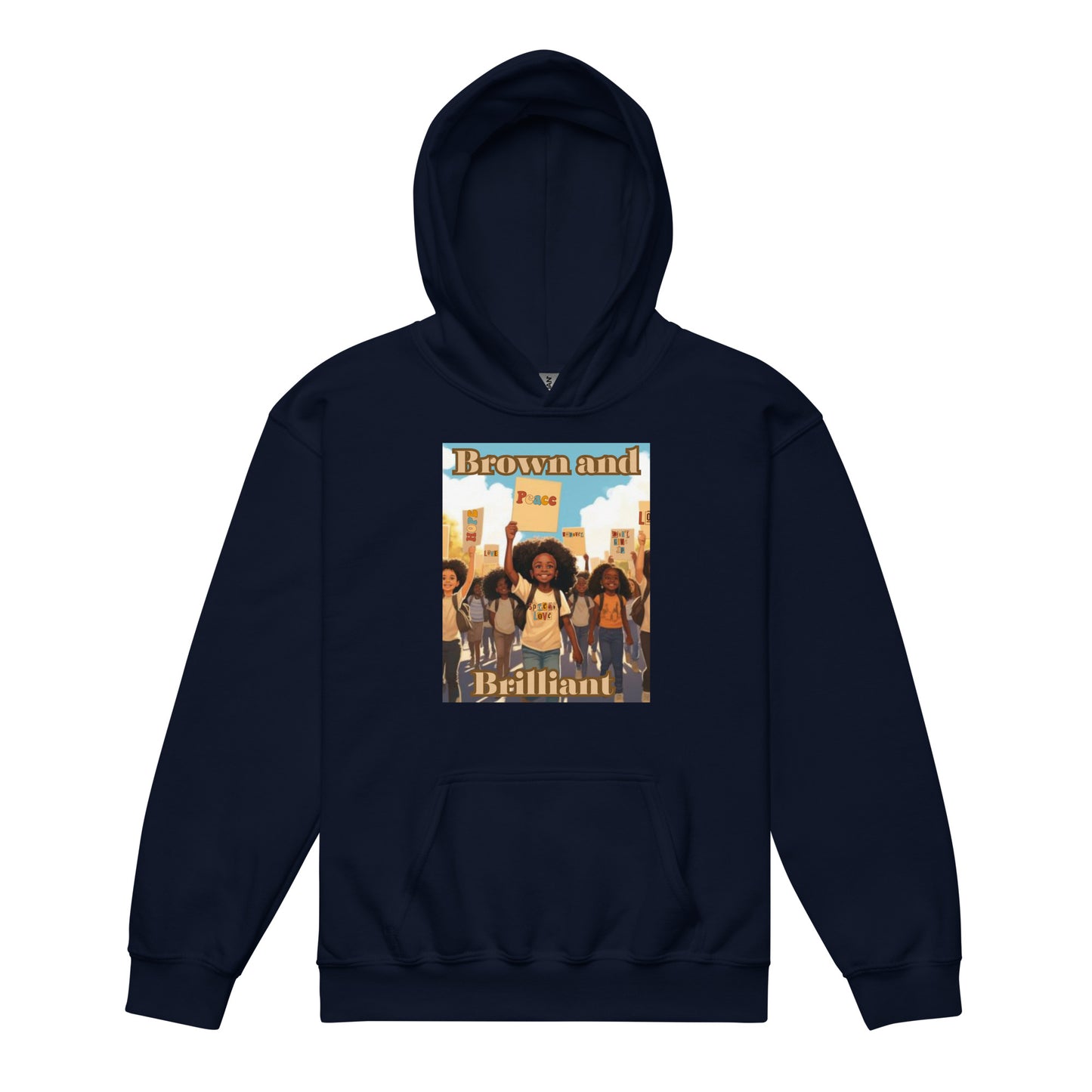 Brown and Brilliant Activist Youth heavy blend hoodie