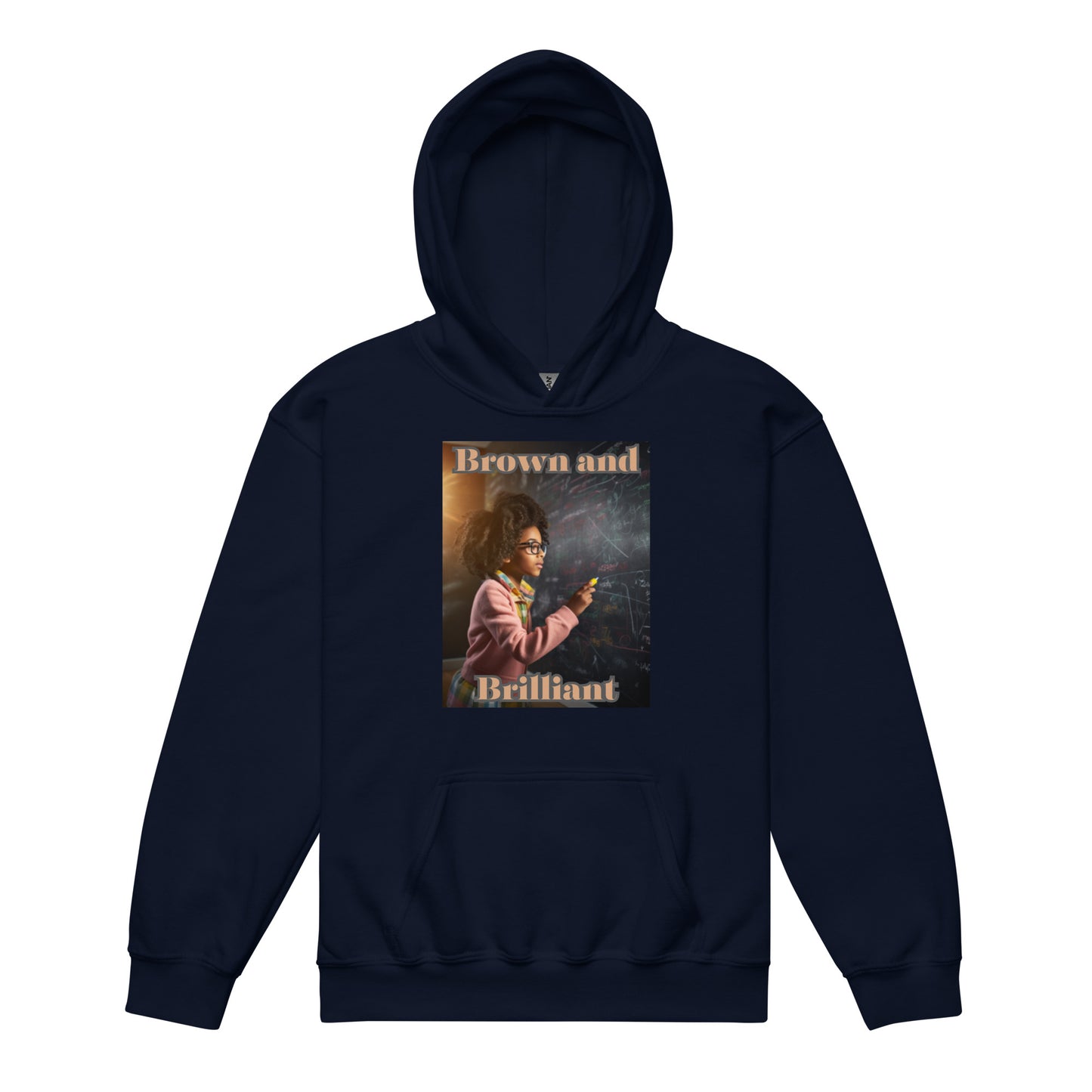 Brown and Brilliant Scholar Youth heavy blend hoodie