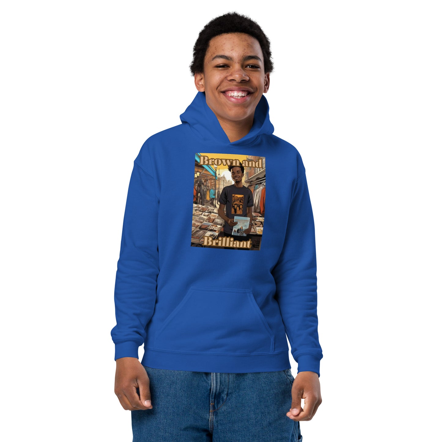 Brown and Brilliant Entrepreneur Youth heavy blend hoodie