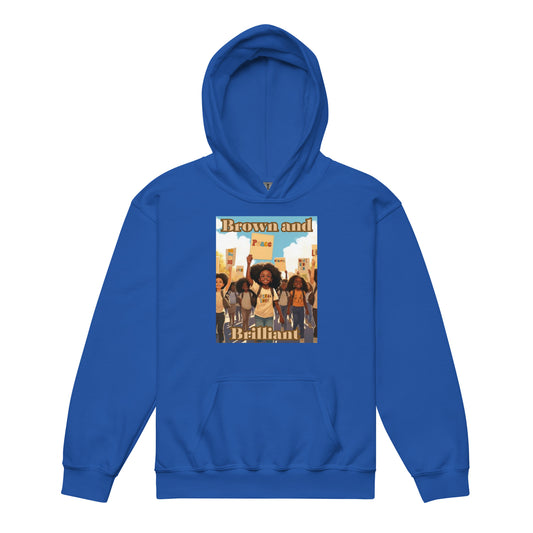 Brown and Brilliant Activist Youth heavy blend hoodie