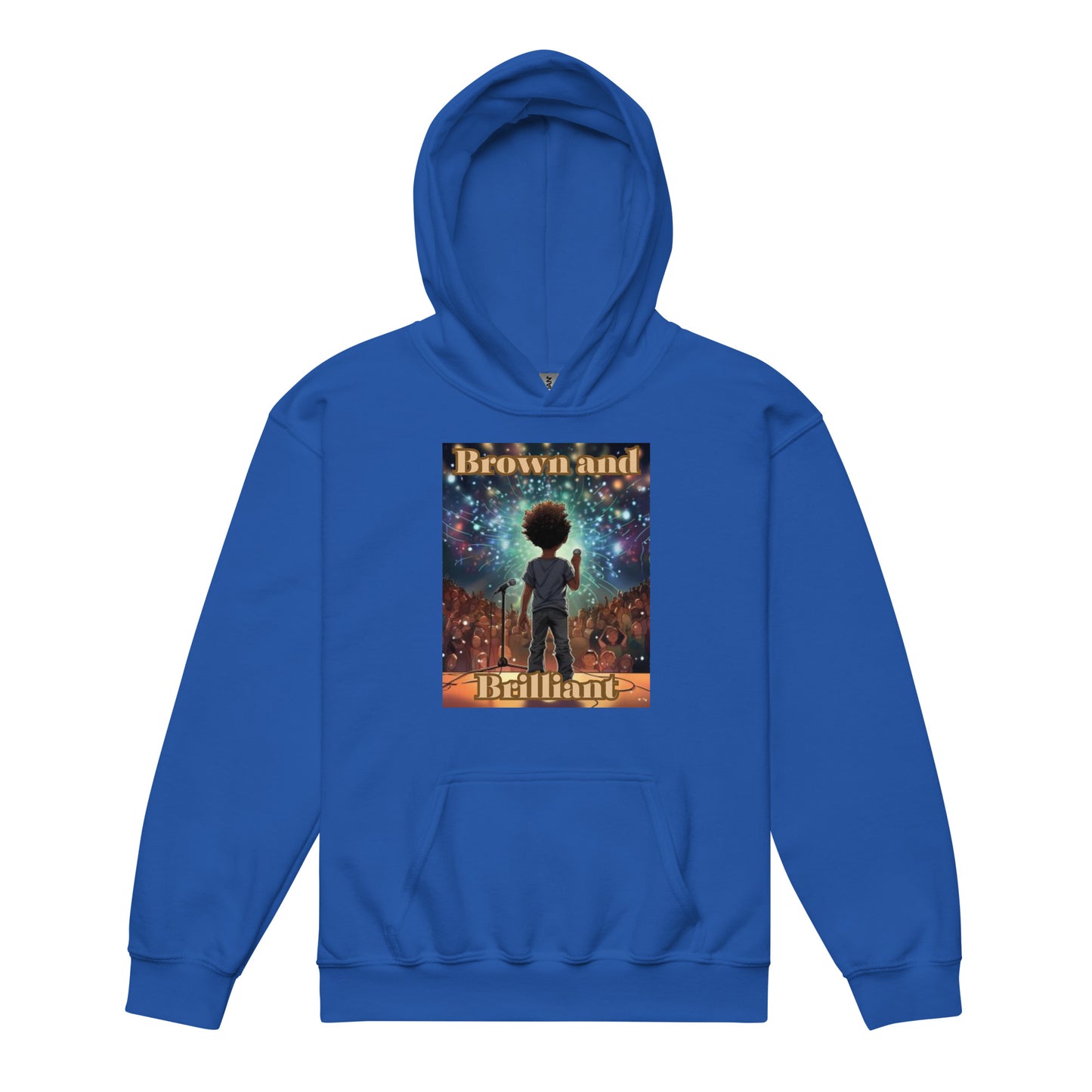 Brown and Brilliant Performer Youth heavy blend hoodie