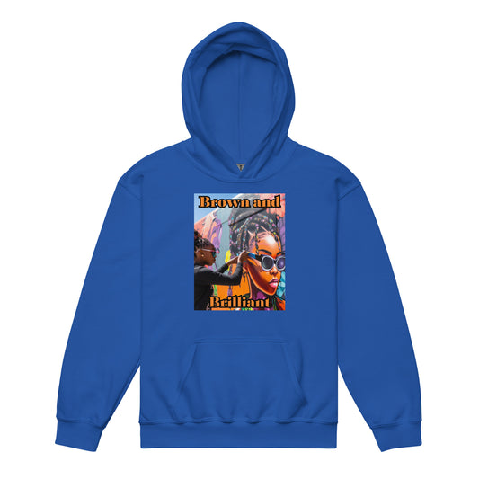 Brown and Brilliant Artist Youth heavy blend hoodie