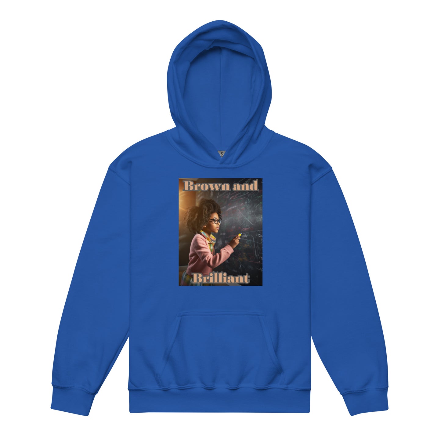 Brown and Brilliant Scholar Youth heavy blend hoodie