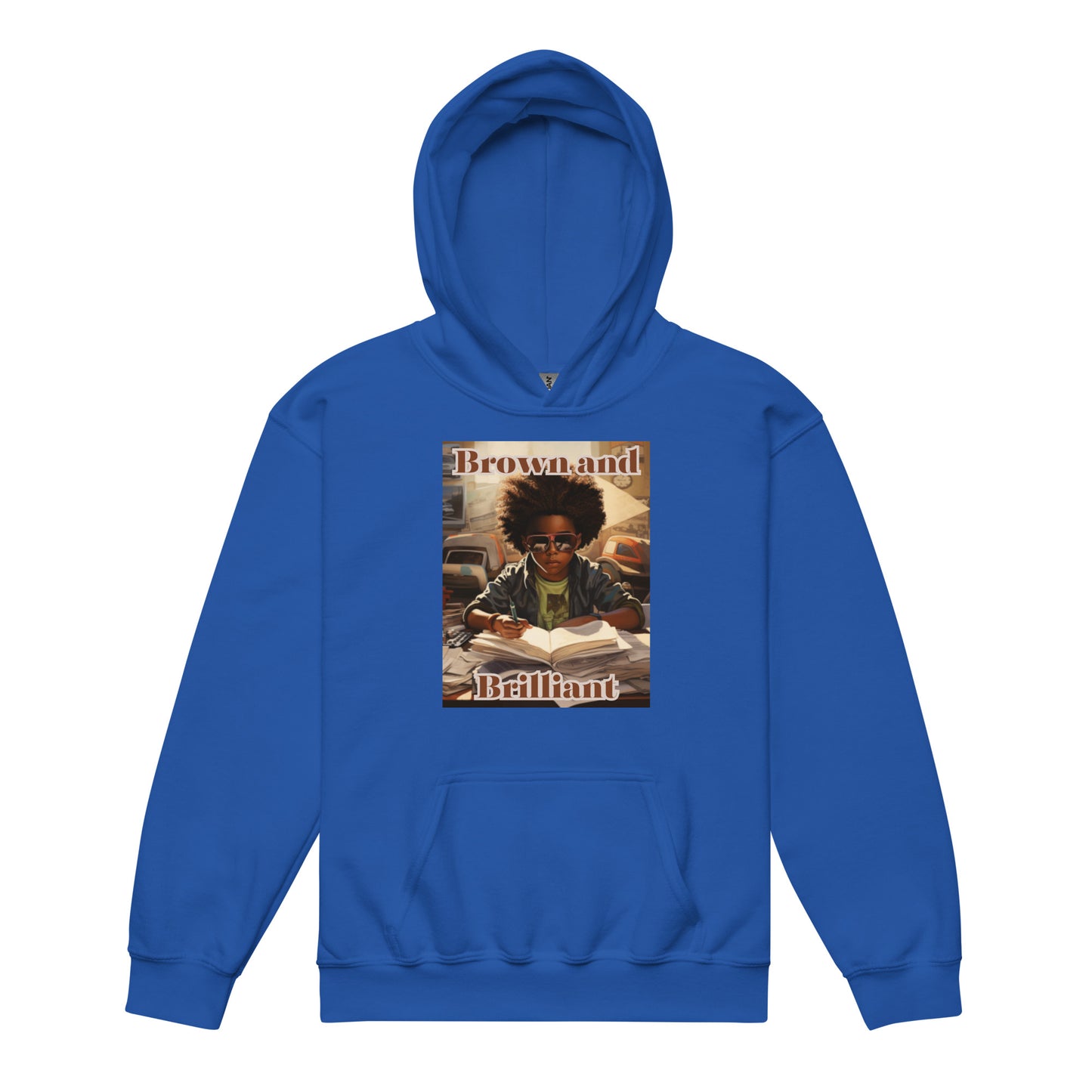 Brown and Brilliant Writer Youth heavy blend hoodie