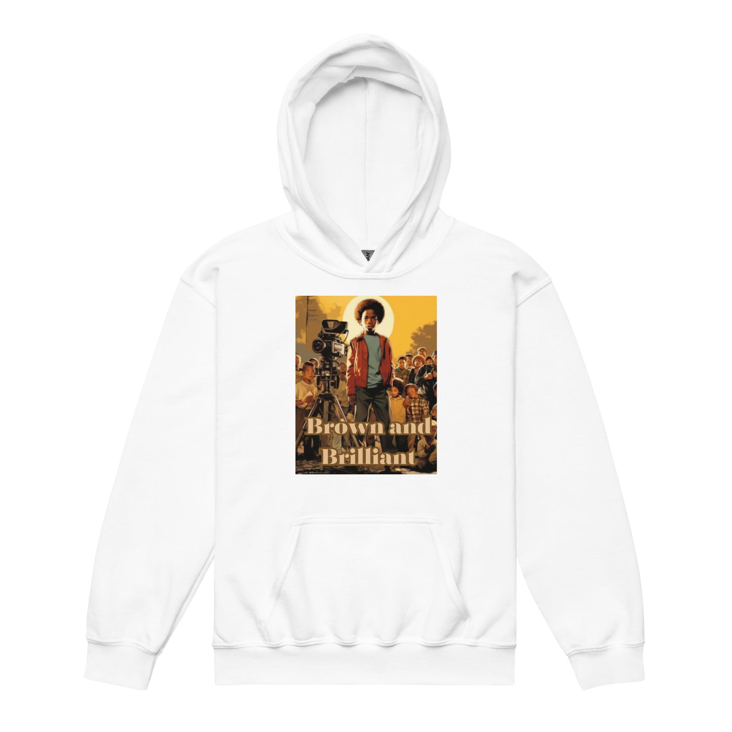 Brown and Brilliant Actor Youth heavy blend hoodie