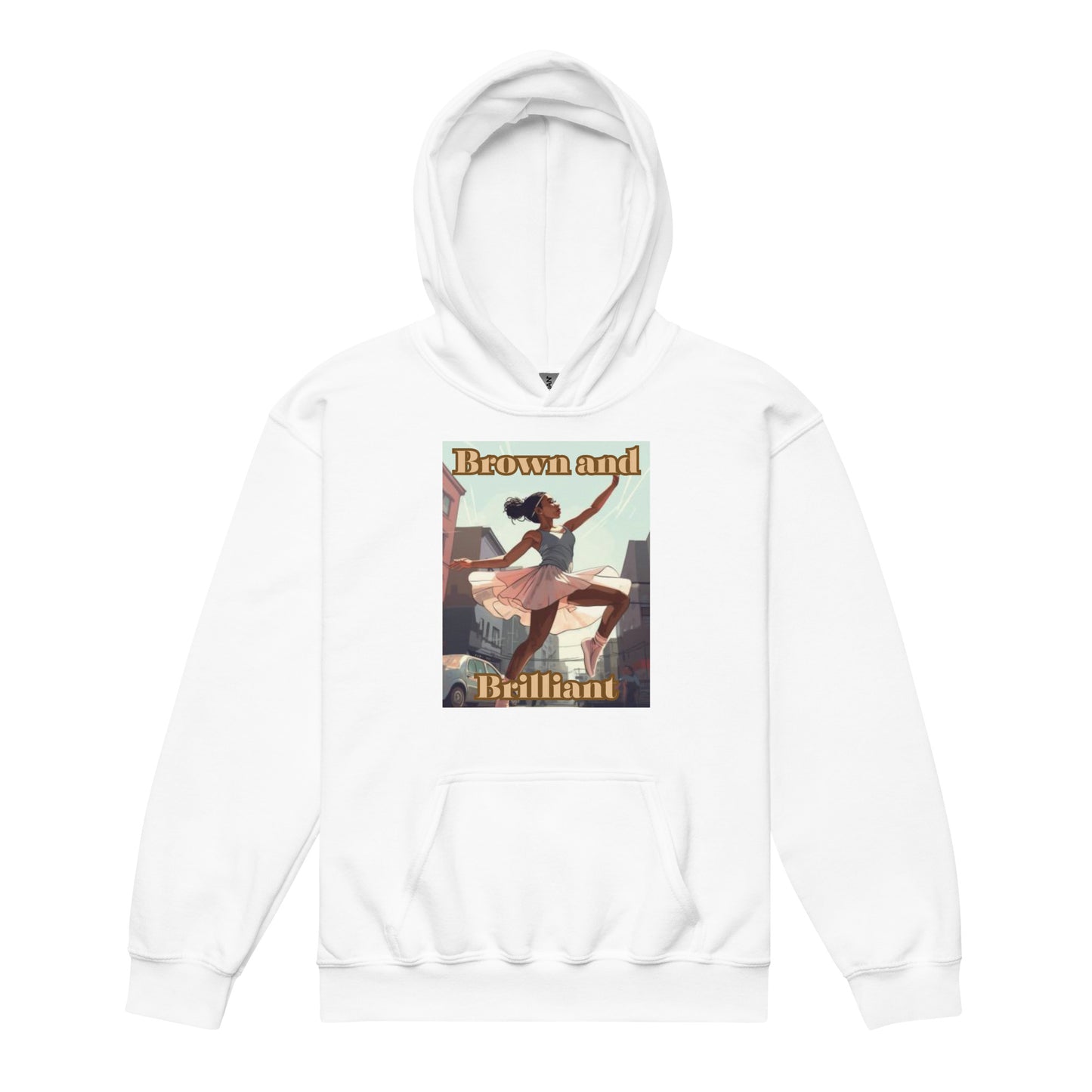 Brown and Brilliant Dancer Youth heavy blend hoodie