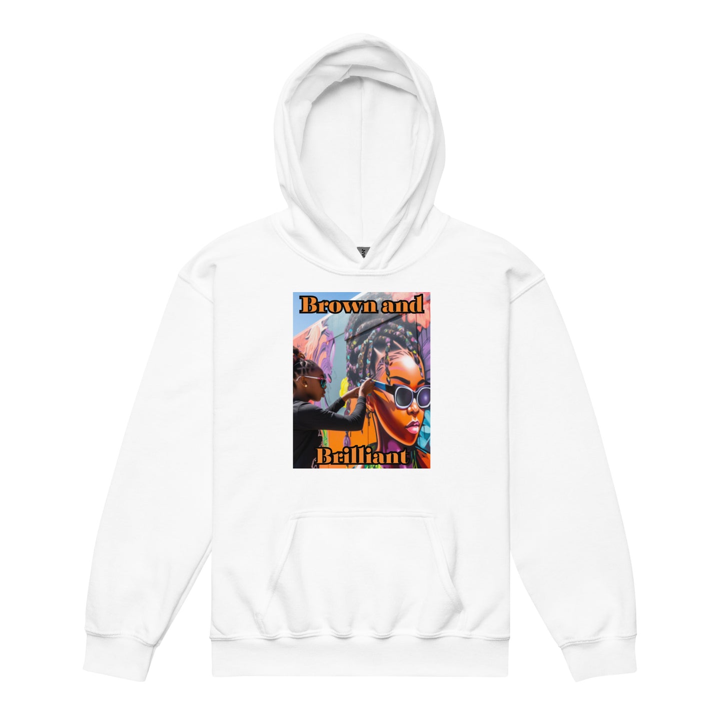 Brown and Brilliant Artist Youth heavy blend hoodie