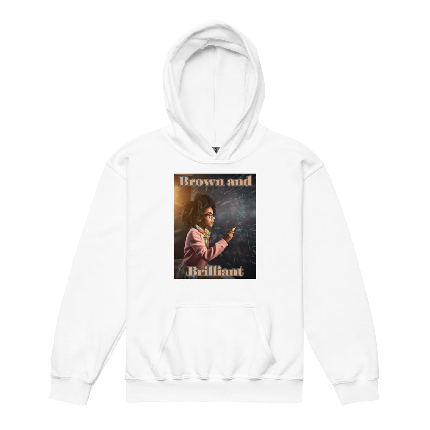 Brown and Brilliant Scholar Youth heavy blend hoodie