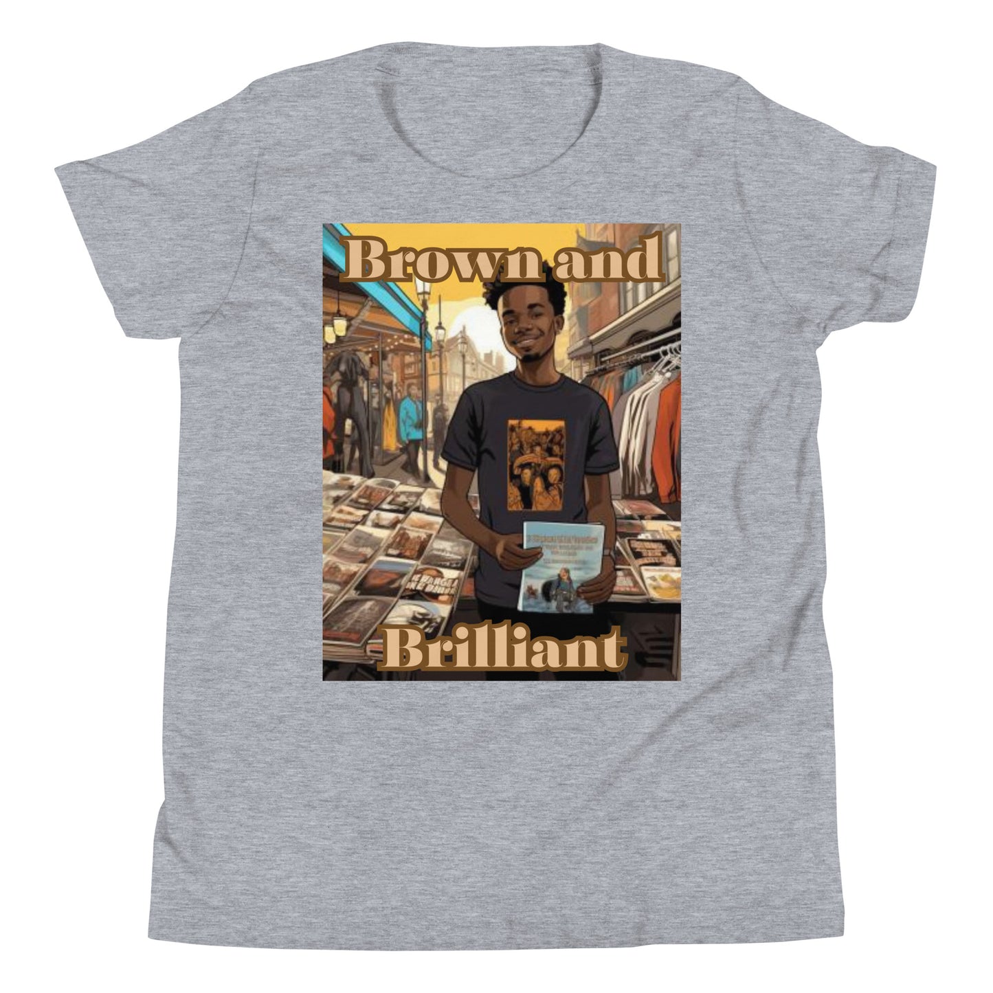 Brown and Brilliant Entrepreneur Youth Short Sleeve T-Shirt