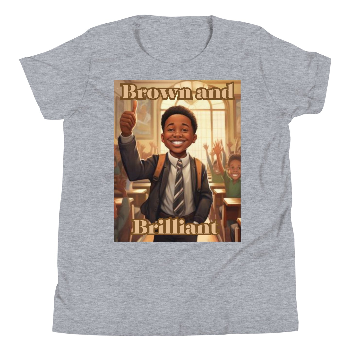 Brown and Brilliant Leader Youth Short Sleeve T-Shirt