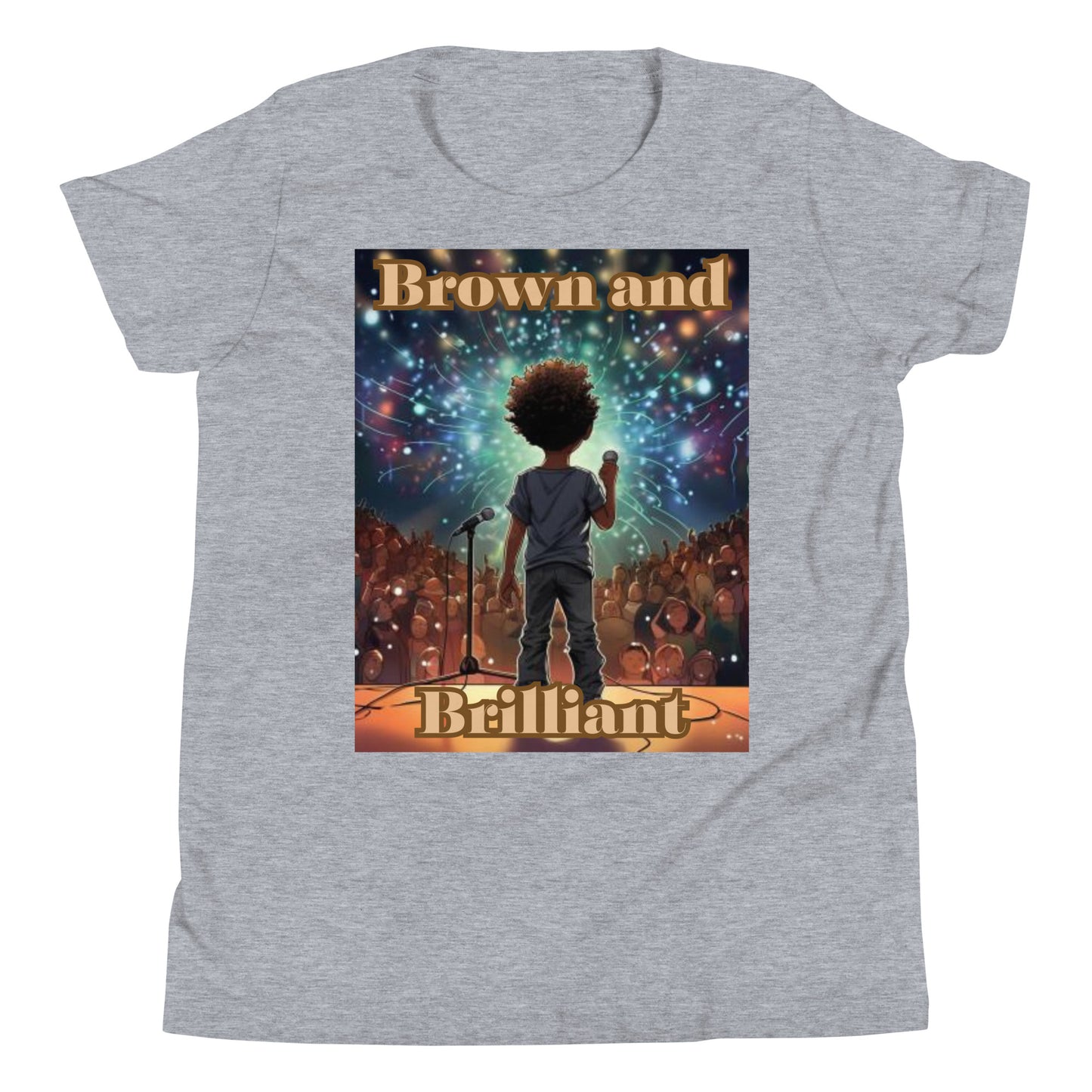 Brown and Brilliant Performer Youth Short Sleeve T-Shirt