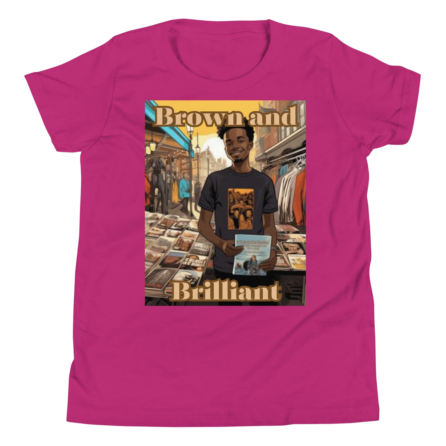 Brown and Brilliant Entrepreneur Youth Short Sleeve T-Shirt