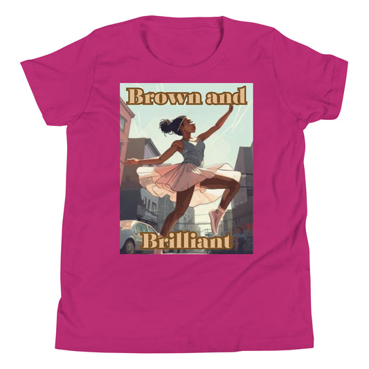 Brown and Brilliant Dancer Youth Short Sleeve T-Shirt