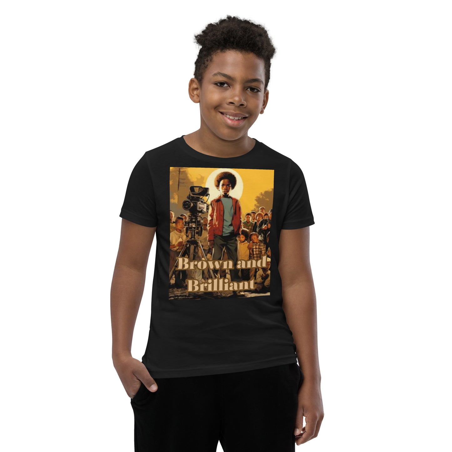 Brown and Brilliant Actor Youth Short Sleeve T-Shirt