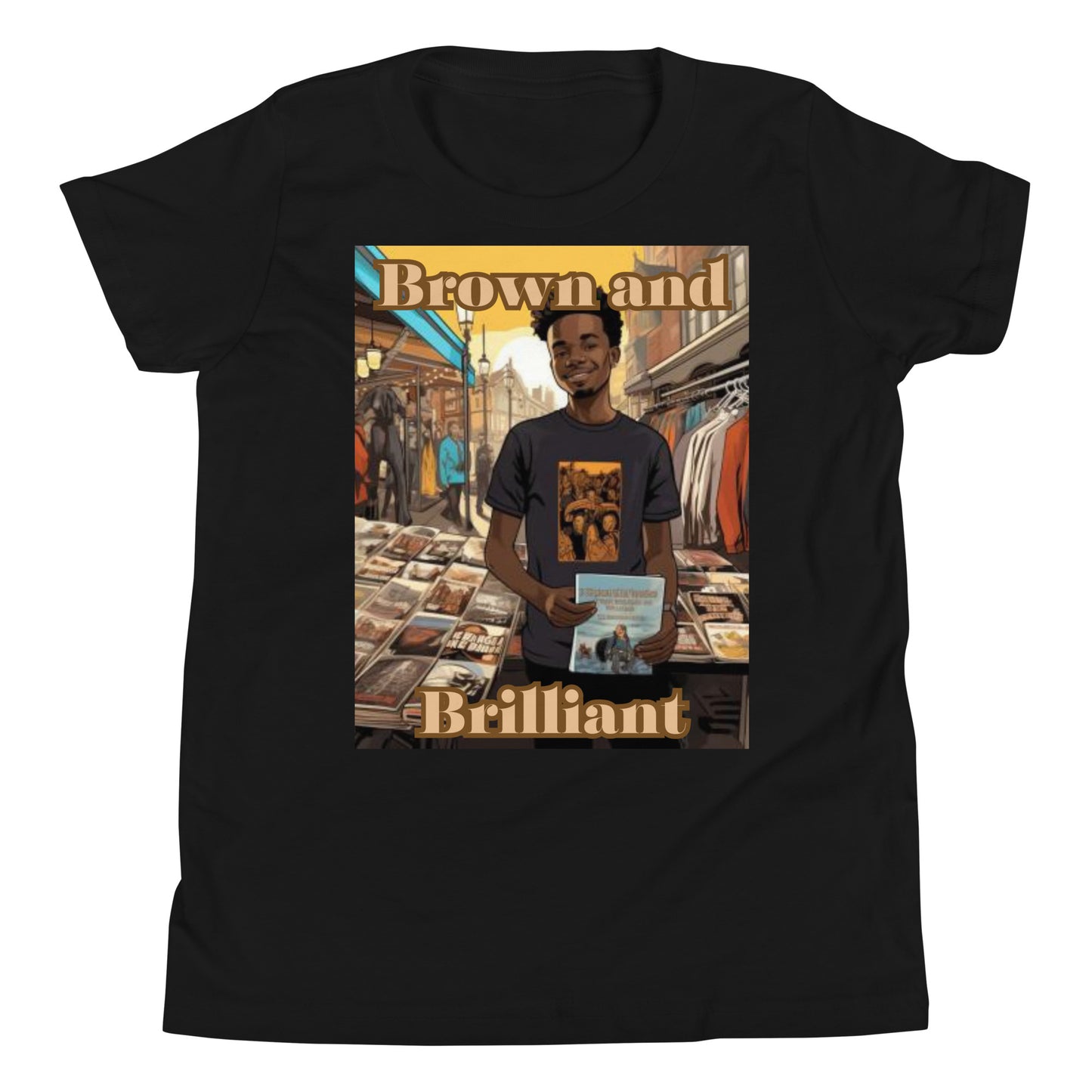 Brown and Brilliant Entrepreneur Youth Short Sleeve T-Shirt