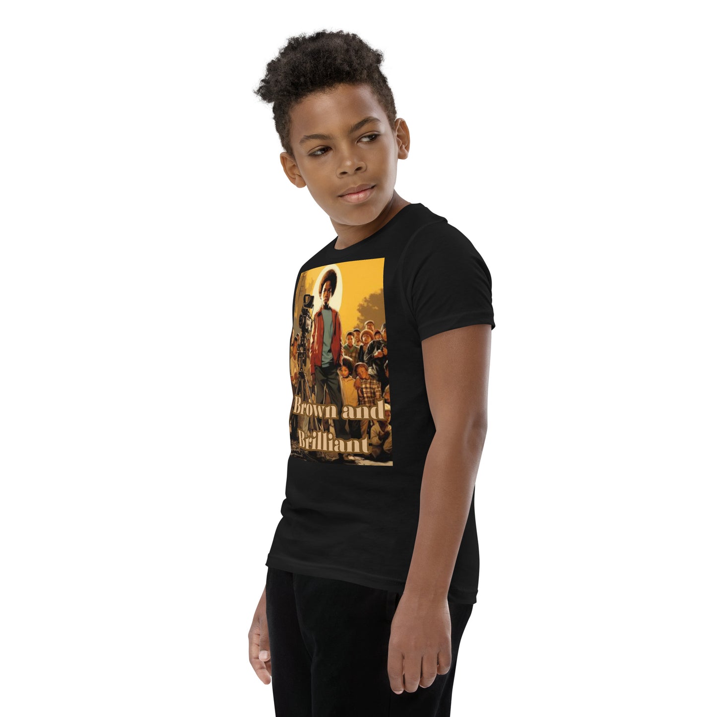 Brown and Brilliant Actor Youth Short Sleeve T-Shirt