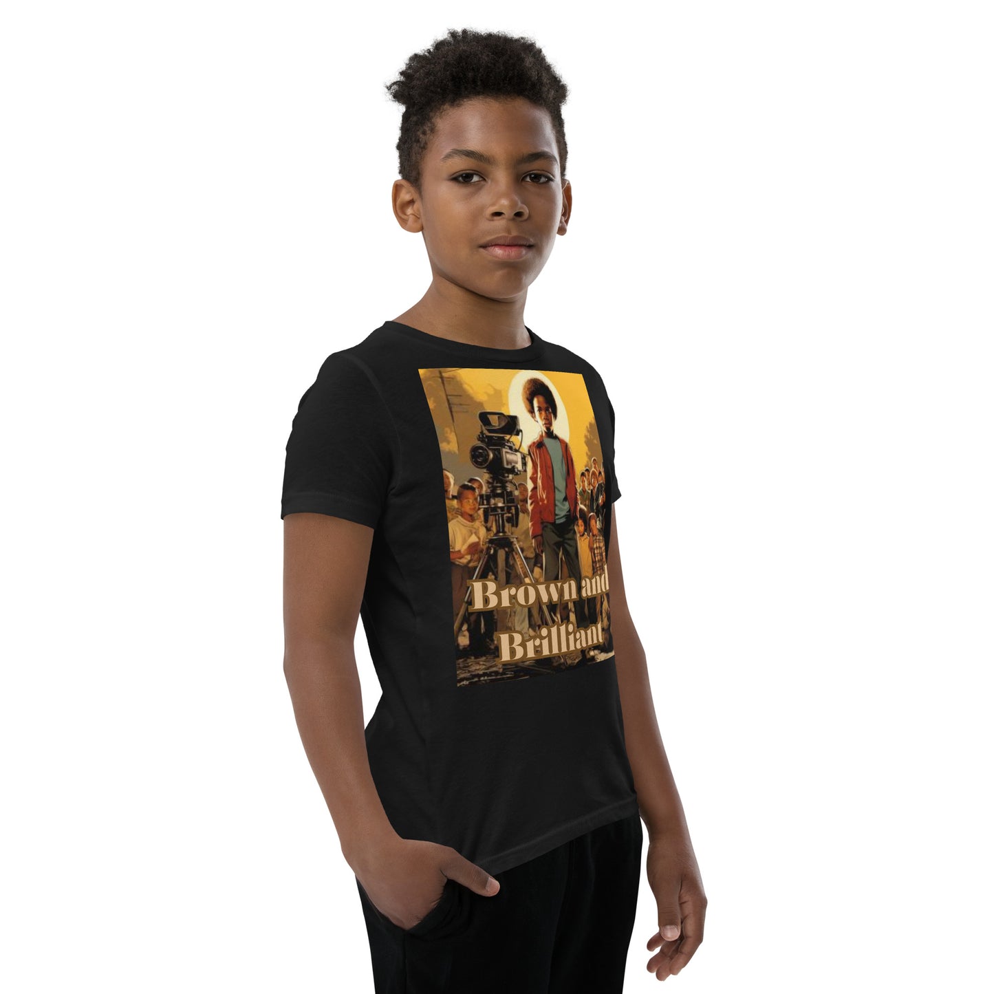 Brown and Brilliant Actor Youth Short Sleeve T-Shirt