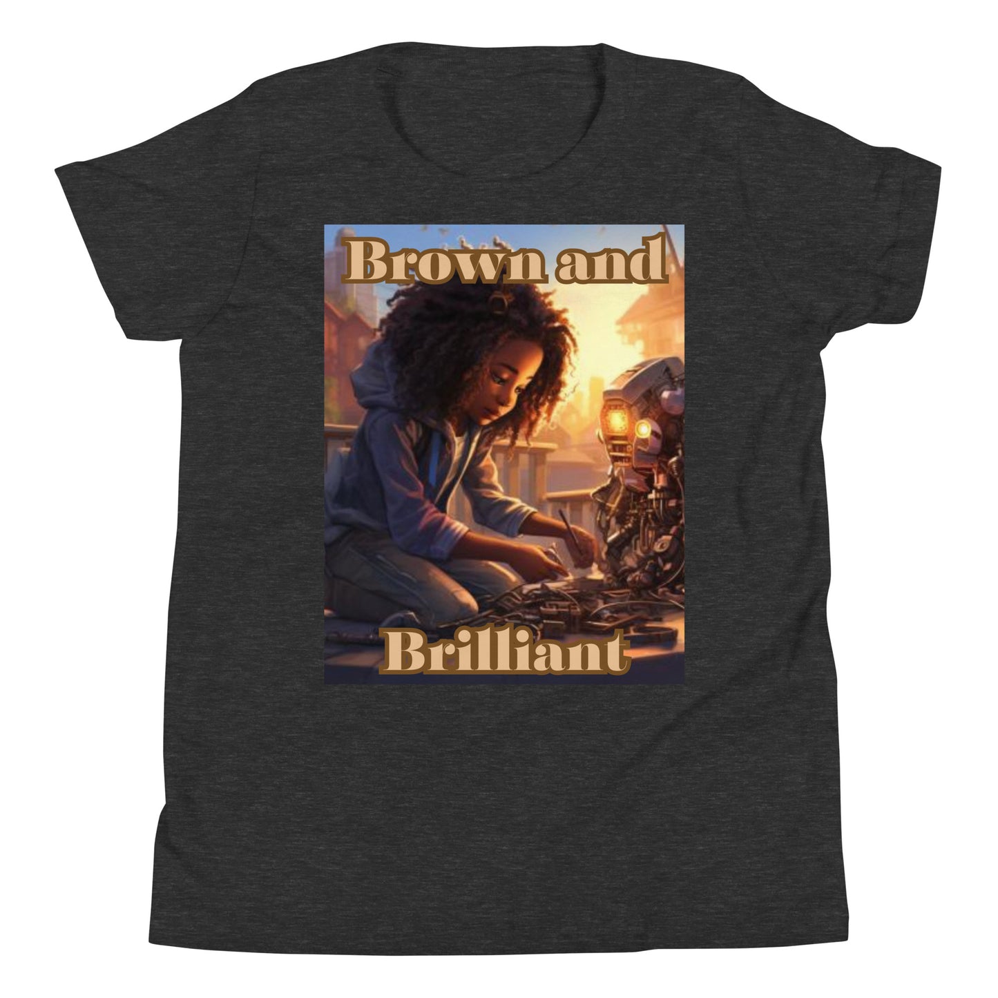 Brown and Brilliant Inventor Youth Short Sleeve T-Shirt