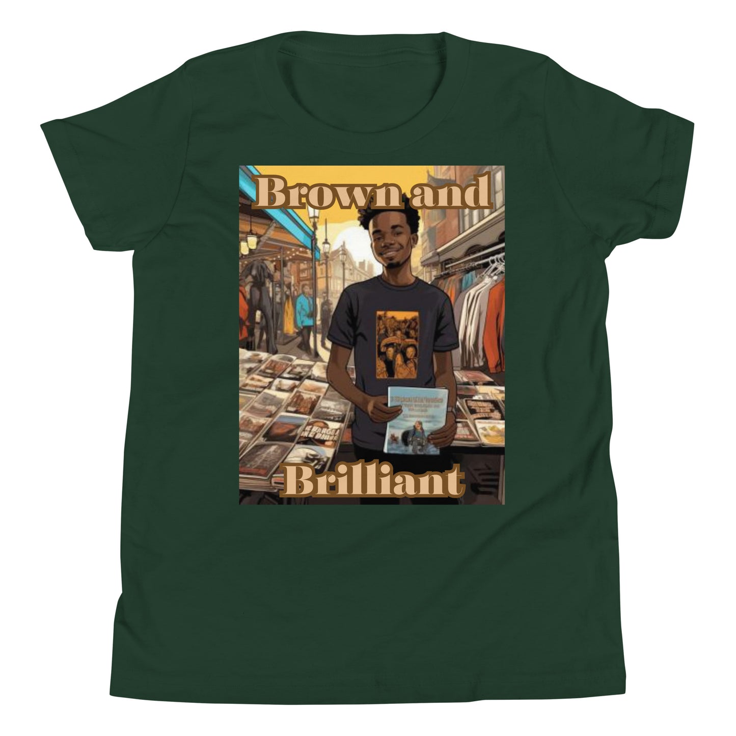 Brown and Brilliant Entrepreneur Youth Short Sleeve T-Shirt