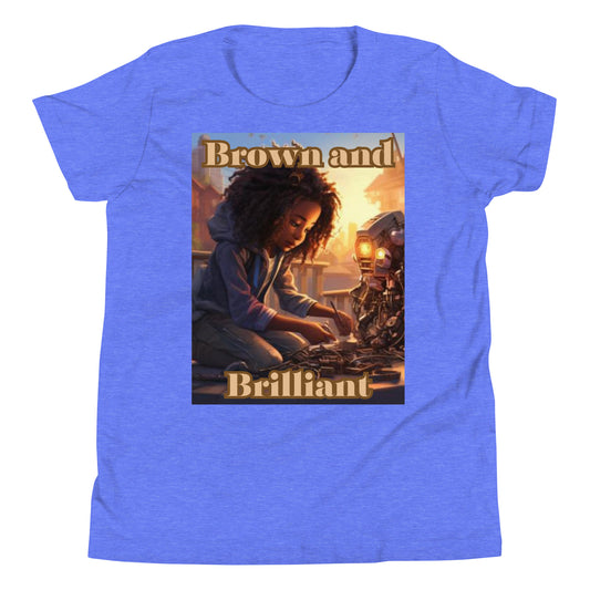 Brown and Brilliant Inventor Youth Short Sleeve T-Shirt