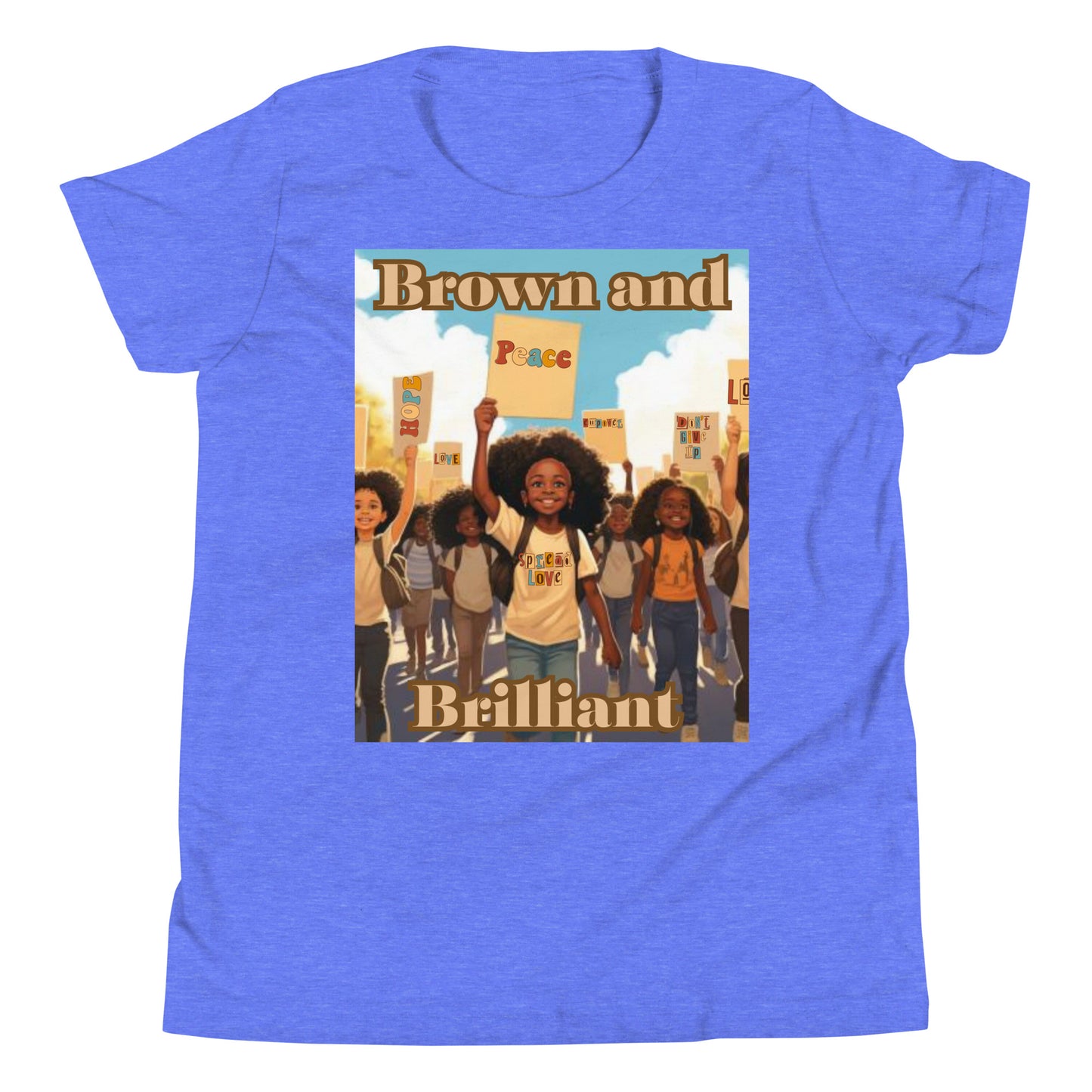 Brown and Brilliant Activist Youth Short Sleeve T-Shirt