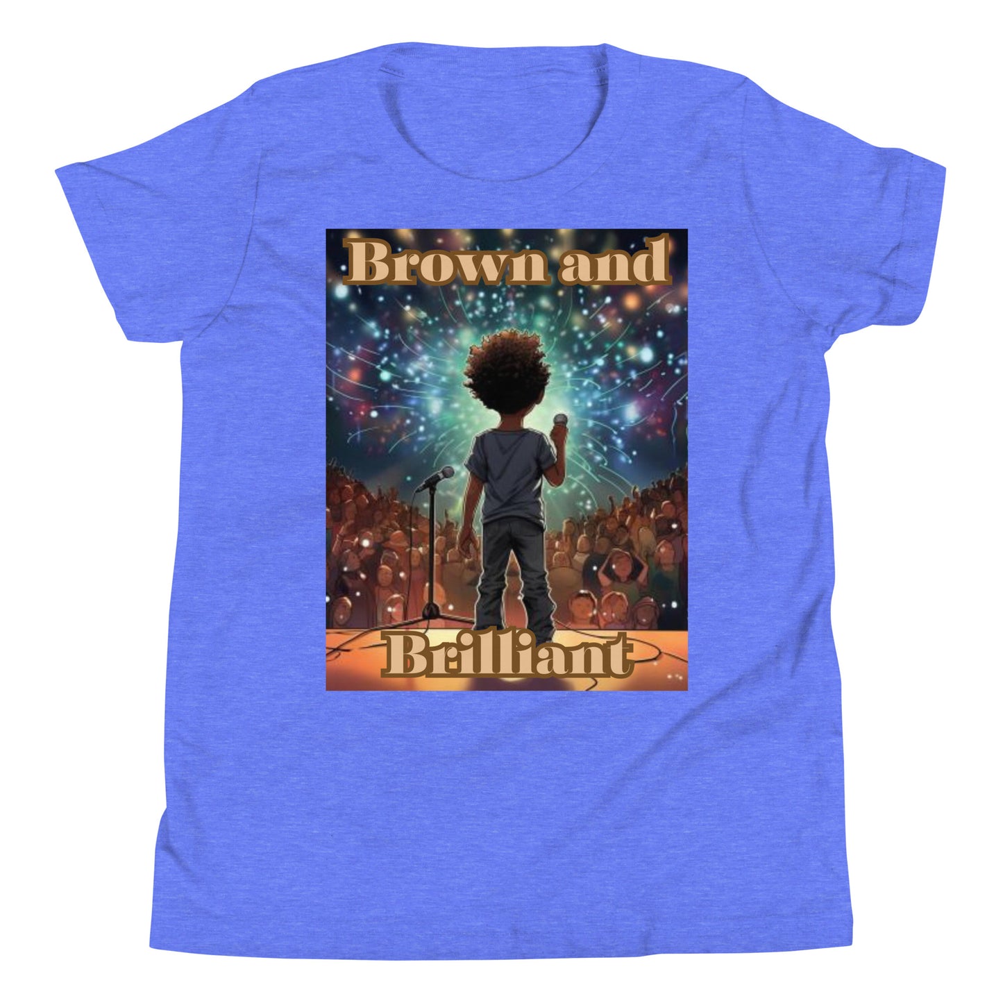 Brown and Brilliant Performer Youth Short Sleeve T-Shirt