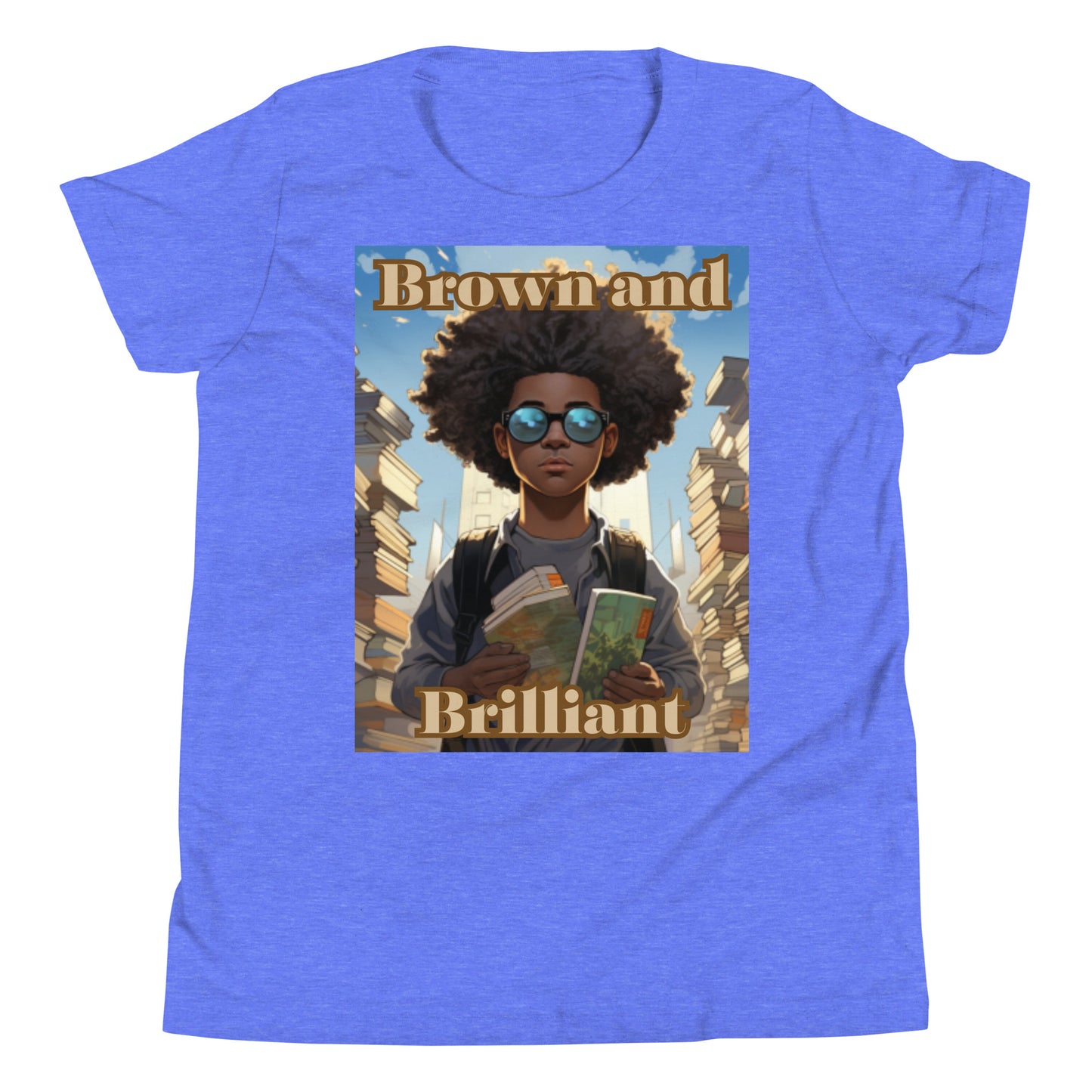 Brown and Brilliant Reader Youth Short Sleeve T-Shirt