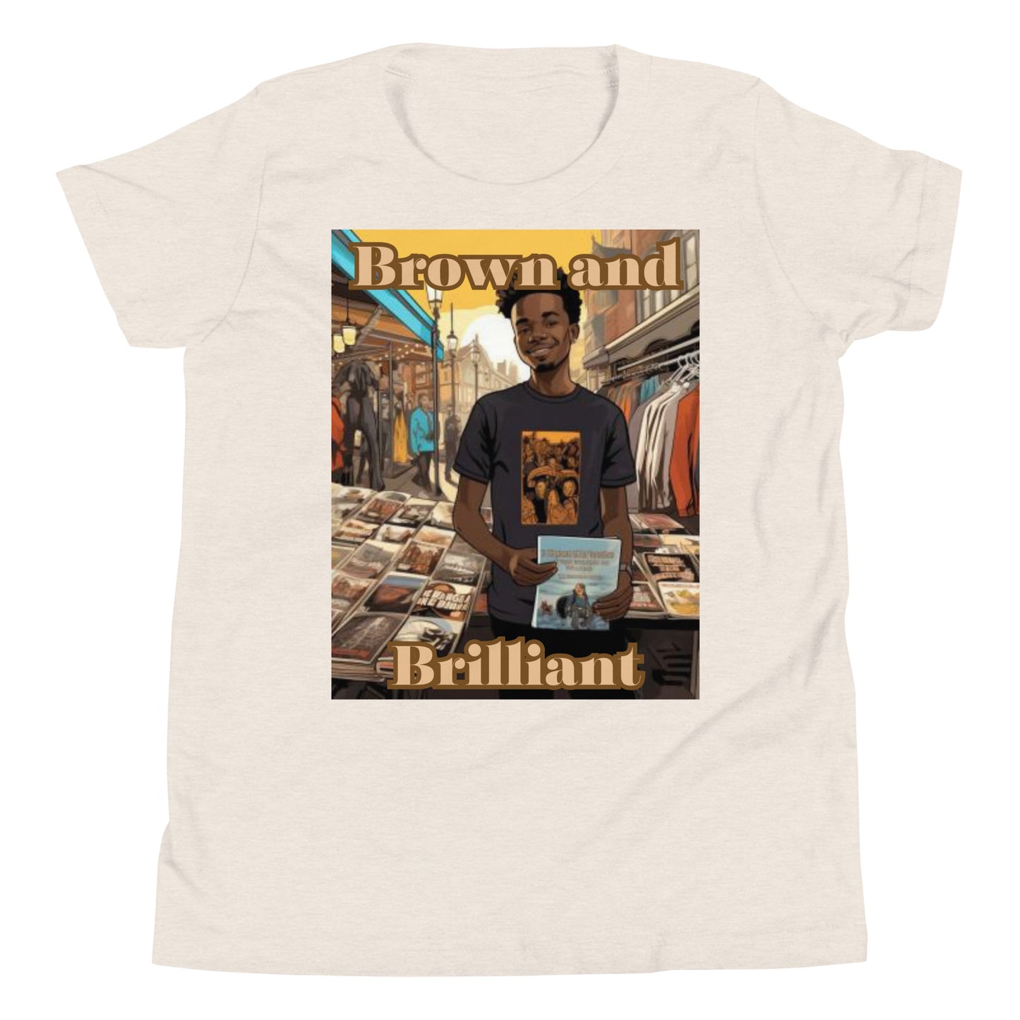 Brown and Brilliant Entrepreneur Youth Short Sleeve T-Shirt