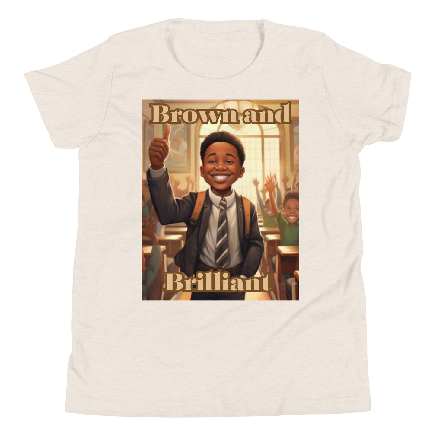 Brown and Brilliant Leader Youth Short Sleeve T-Shirt