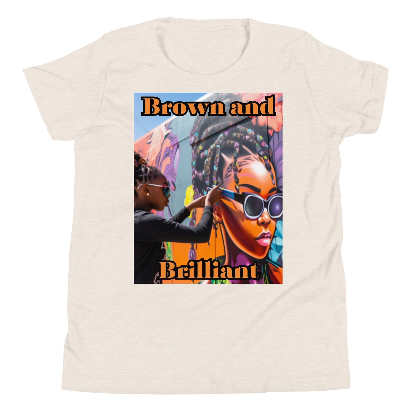 Brown and Brilliant Artist Youth Short Sleeve T-Shirt