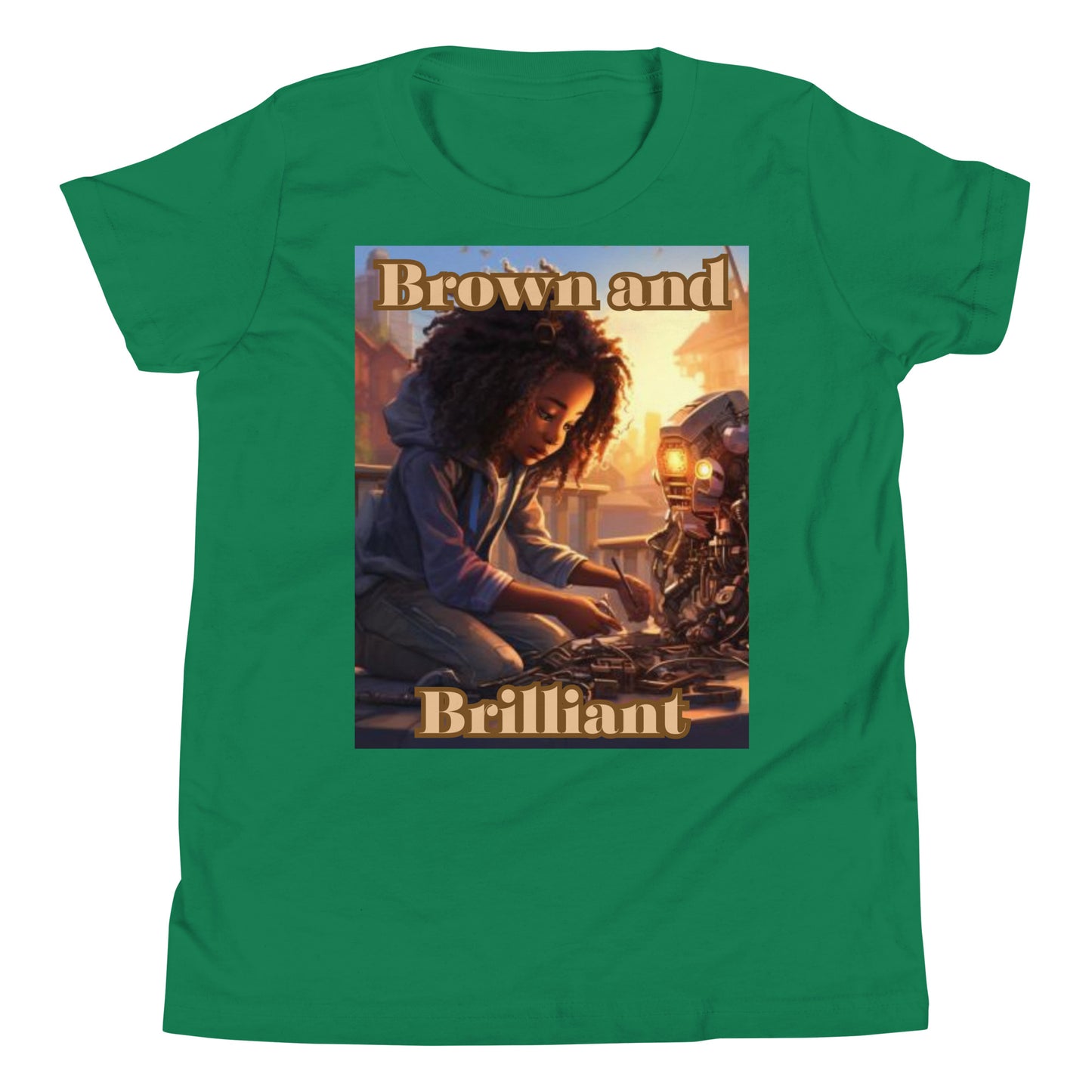 Brown and Brilliant Inventor Youth Short Sleeve T-Shirt