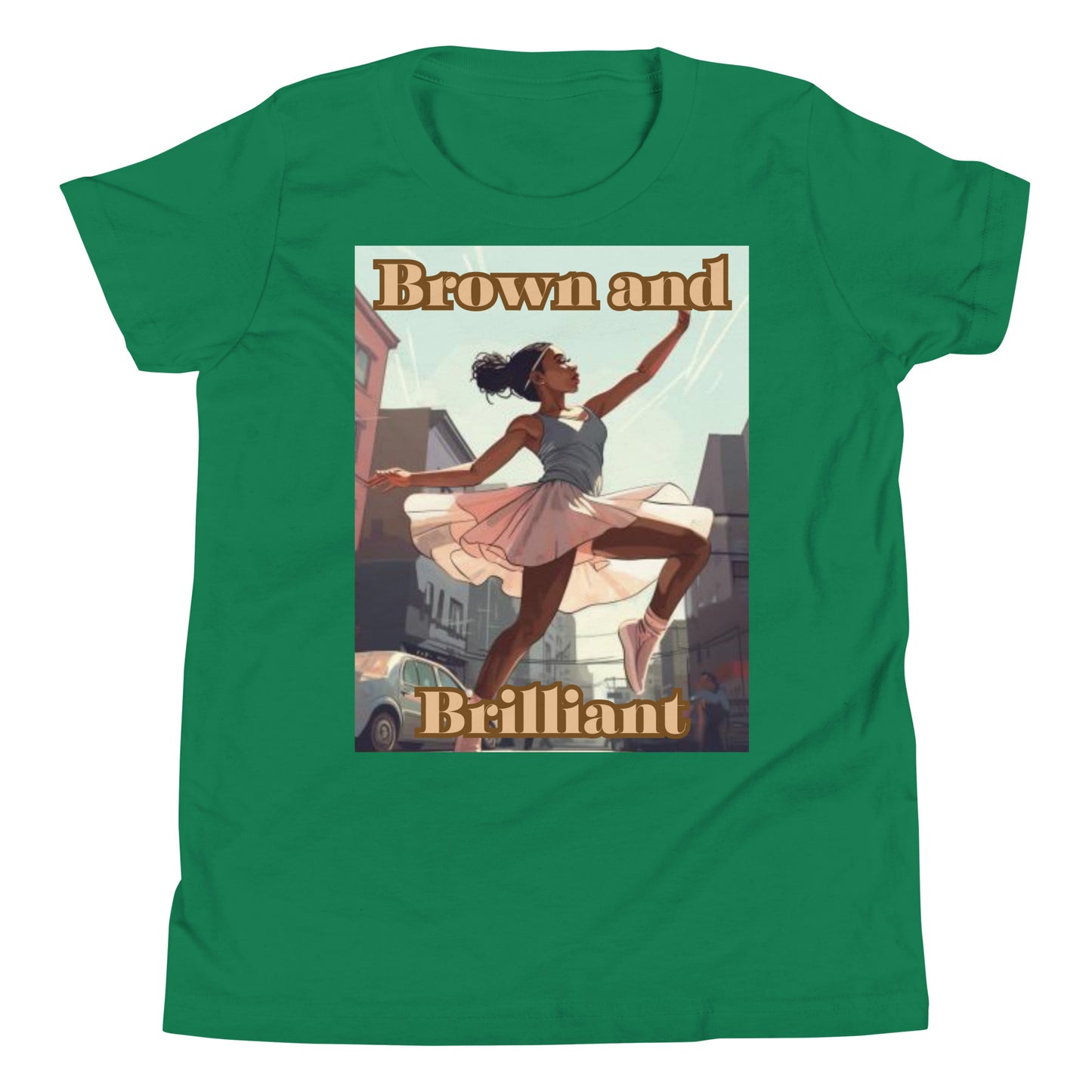 Brown and Brilliant Dancer Youth Short Sleeve T-Shirt