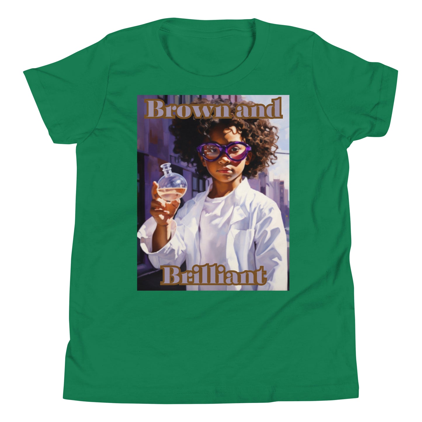 Brown and Brilliant Scientist Youth Short Sleeve T-Shirt