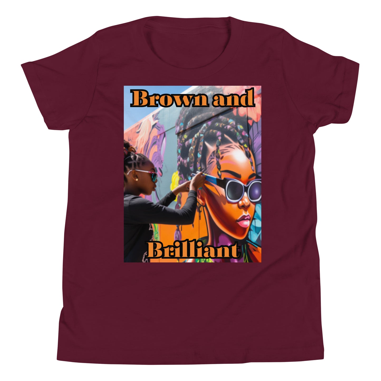 Brown and Brilliant Artist Youth Short Sleeve T-Shirt